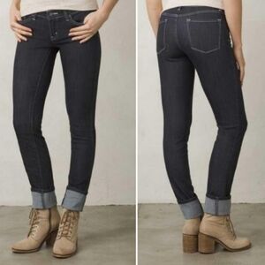 Prana Women's Charcoal Gray Kara Low Rise Skinny Fit Denim Jeans Sz 12/31